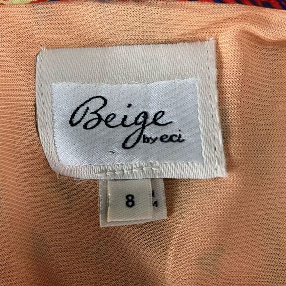 Beige by ECI Sleeveless Abstract Print Dress - Picture 4 of 6